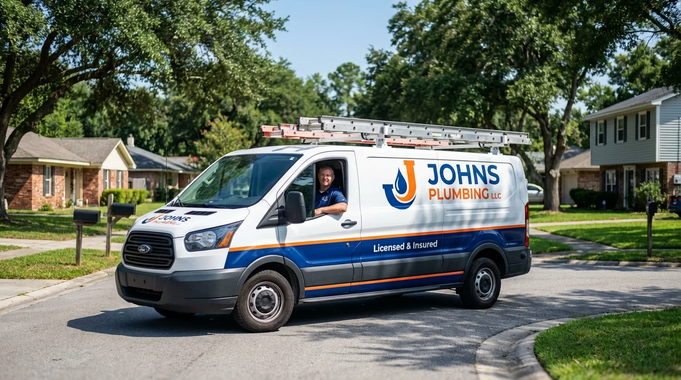 Johns Plumbing LLC service van in Mifflinburg, PA