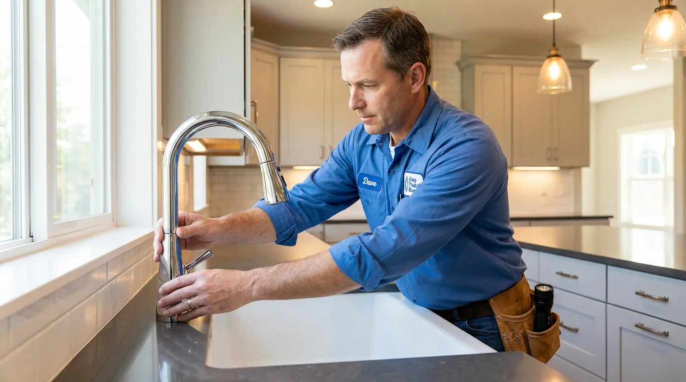 Kitchen faucet installation by Johns Plumbing LLC in Mifflinburg